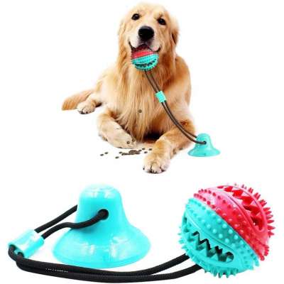 Hot Sales Wholesaler Interactive Pet Molar Bite Dog Toy Suction Cup Chew Rope Toys With Balls