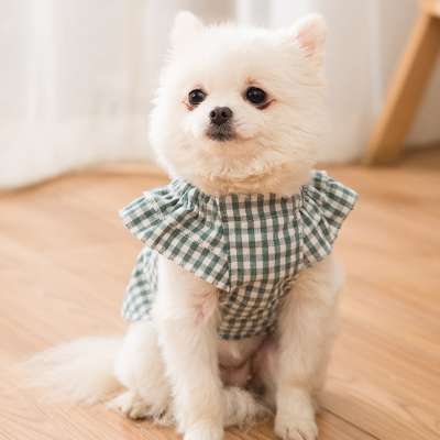 Wholesale New Dog Clothes Summer Spring Pet Plaid Skirts Custom Puppy Mini Dress